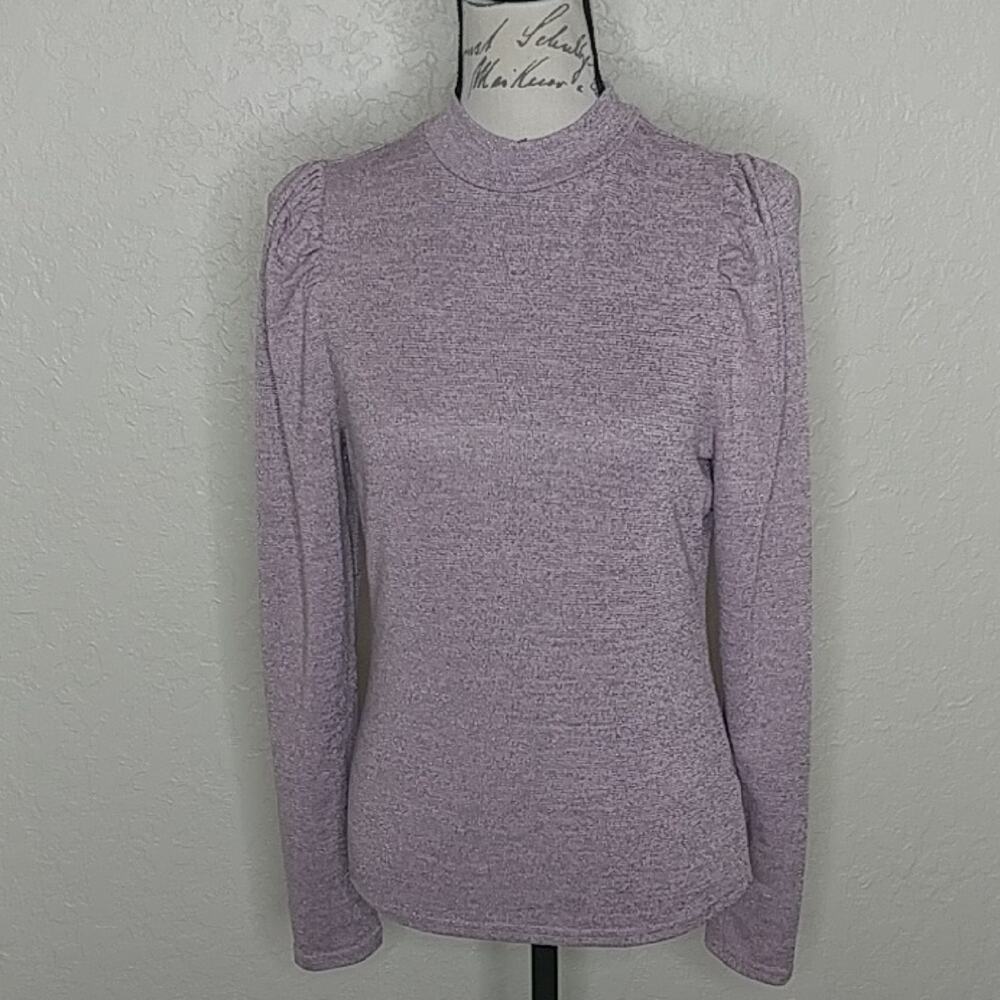 Dolan Sparkle Glitzy Metallic Threading Sweater Purple Size‎ S